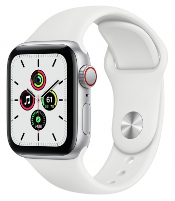 Apple Watch SE GPS Silver 40mm Aluminium Case with White Sport Band - Regular