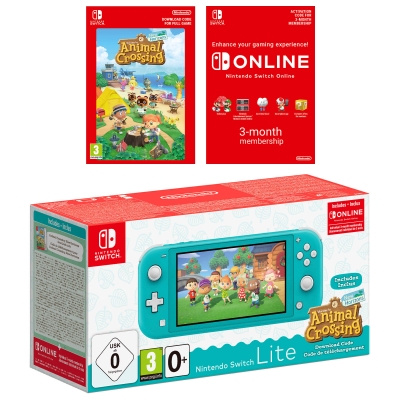 Nintendo Switch Lite Turquoise + Animal Crossing: New Horizons + 3 Months Online